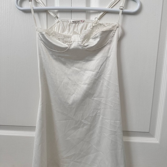 white lace cami slip dress - Picture 1 of 5